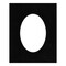 Black with Black Core Mat Board for 8x10 Frames - Oval Opening for 5x7 Photos